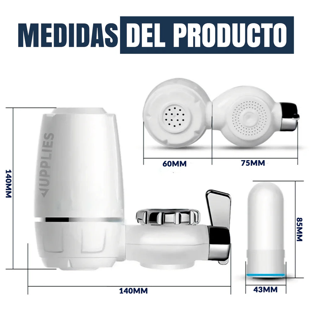 Purificador de Agua para Grifo – Filtro de Alta Eficiencia con Cartucho Reemplazable