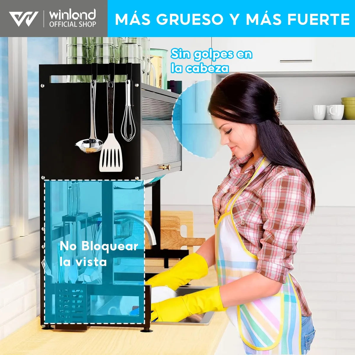 Escurridor de Platos Multifuncional con Ventanas Protectores – 85 CM ✨