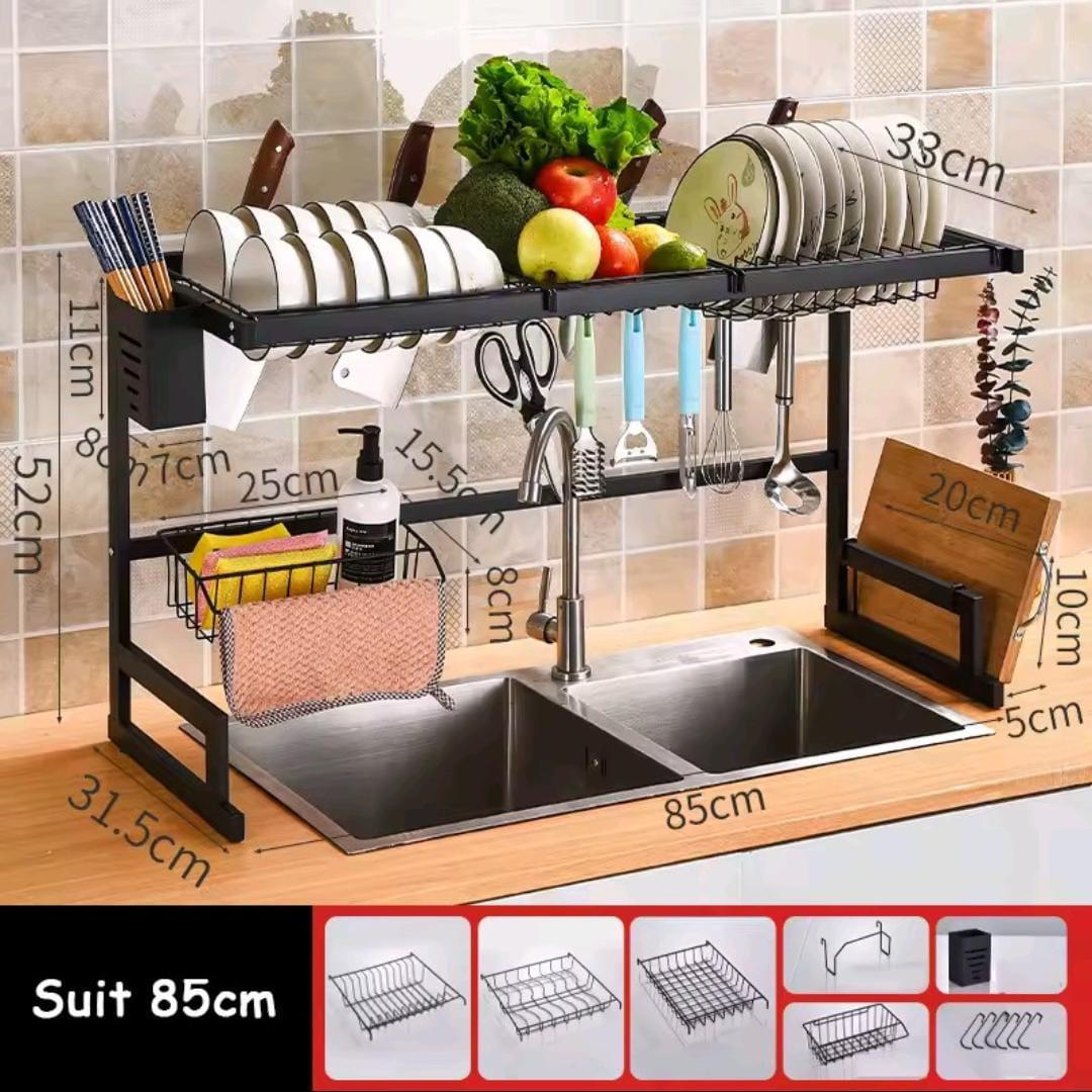 Escurridor de Platos de 85 cm en Acero Inoxidable