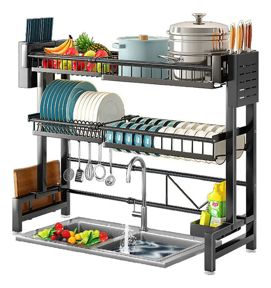 Escurridor de Platos Multifuncional con Ventanas Protectores – 85 CM ✨